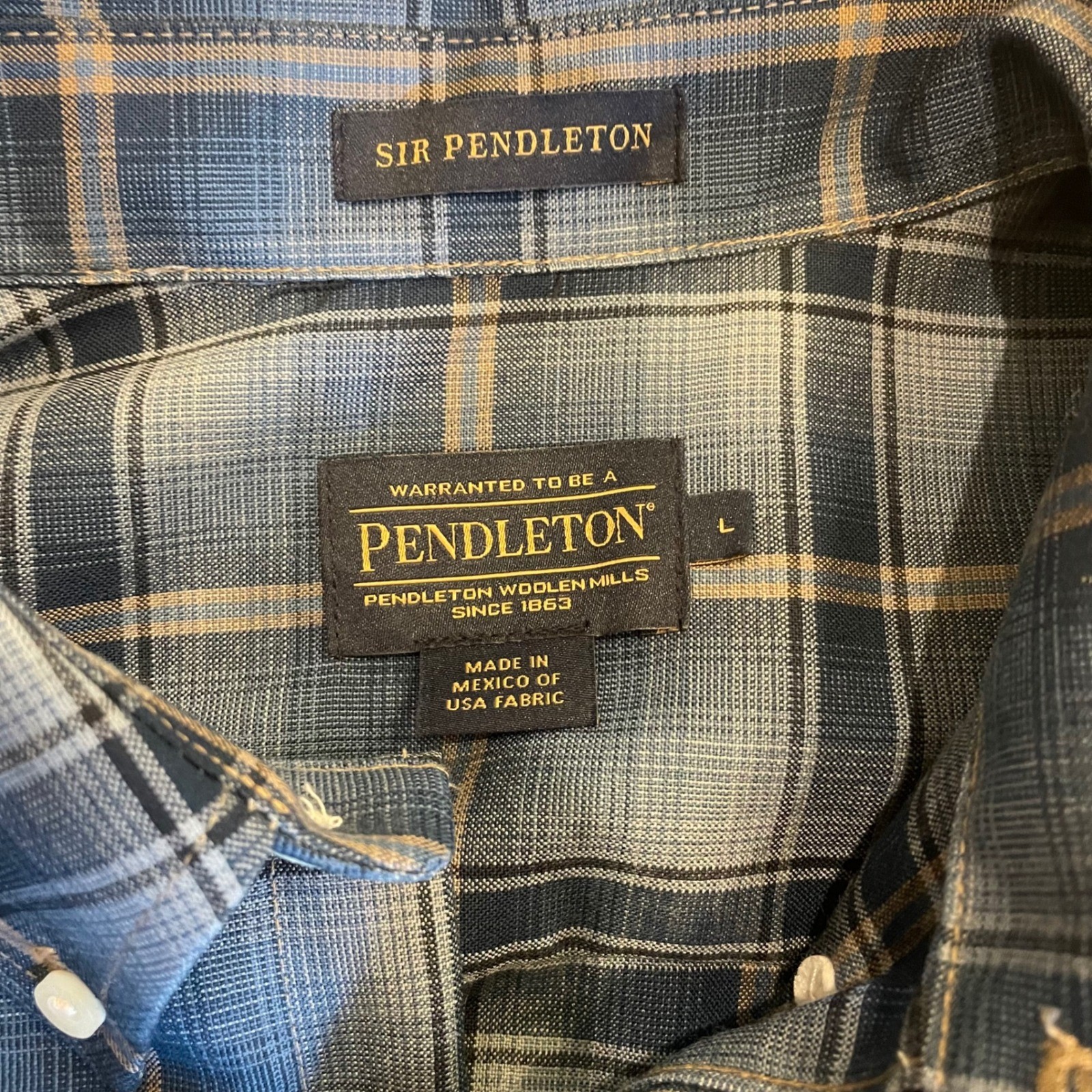 Pendleton Sir Pendleton Plaid Button Down Shirt M… - image 2