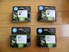 2026 GENUINE LOT 4 HP 63XL LARGE Black/Color Ink DeskJet 1112-3639 ENVY 4511 NEW