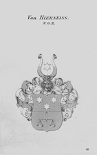 1820 - Hierneiss Coat Of Arms Heraldry Crest Copper 79615