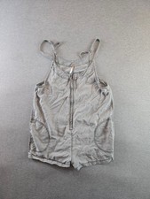 Free People Romper Size XS Grey Wainwright Double Scoop Chambray Summer Stretch