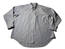 Vintage EDITIONS VAN HEUSEN Heusen Men's Blue Long Sleeve Dress Shirt 18 34/35