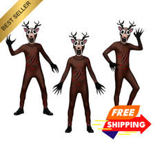 Kids Deer Costume Animal Jumpsuit Halloween Cosplay Party Dress Forest Theme