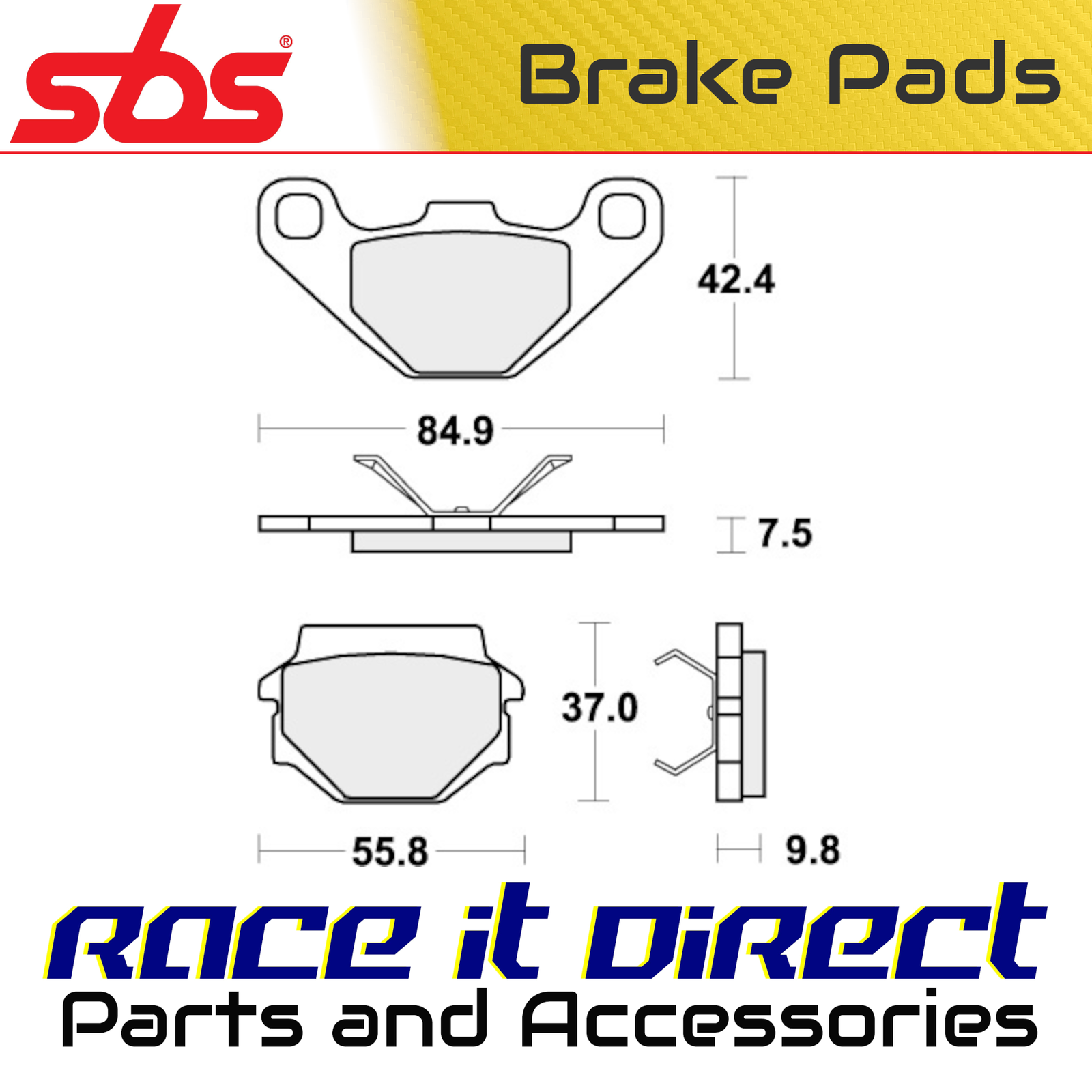Brake Pads for APRILIA PEGASO 650 1994-2000 Rear Street SBS