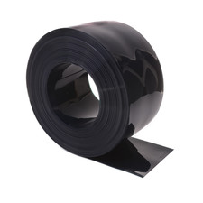 AirTech-UK PVC Strips Roll Standard Smooth 2mmx 200mm- BLACK OPAQUE