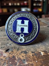 19251928 Hupmobile Model E Radiator Emblem 2-18 54mm Original Blue Enamel