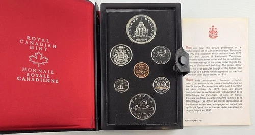 1976 Canada Silver Dollar Proof Set - Library of Parliament