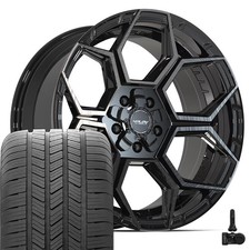 4ps26 Black 20x9 Rims Goodyear Tires Tpms Set Fits Ram Jeep Dodge