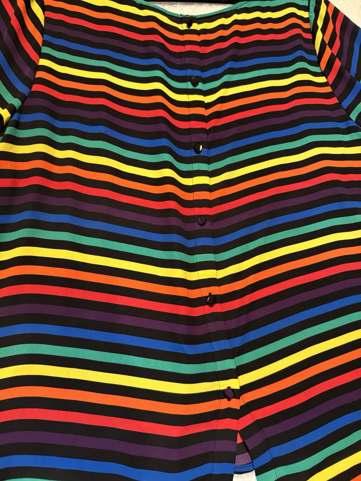 Torrid Striped Button Down Back Short Sleeves Top… - image 5