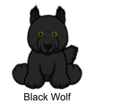 Webkinz Classic Black Wolf Code Only - Virtual Pet Kinz Dog Online Game Code