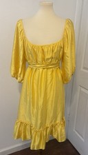 Vintage Betsey Johnson Babydoll Empire Waist Dress 100% Silk y2k 90s Size 8