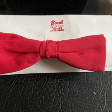 Vintage Ormond Red Clip On Bow Tie  4.5"