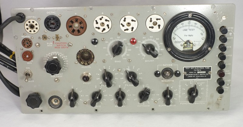 Vintage Hickok TV-7B/U Military Mutual Conductance Tube Tester for Repair