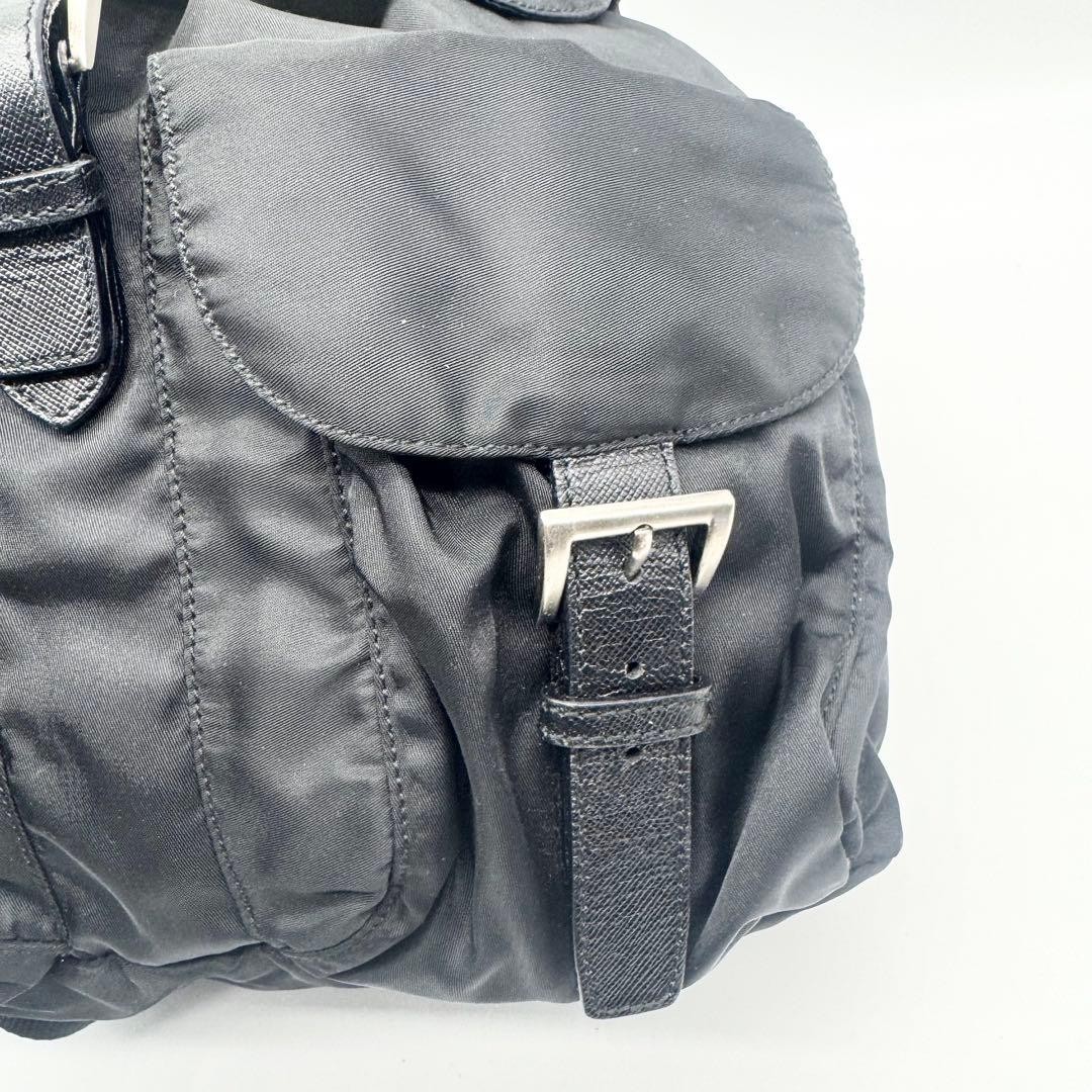 PRADA backpack Saffiano leather triangular logo b… - image 3