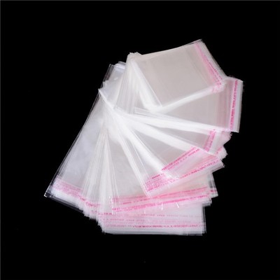 100Pcs/Bag OPP Clear Seal Self Adhesive Plastic Jewelry Home Packing Bags B Jf