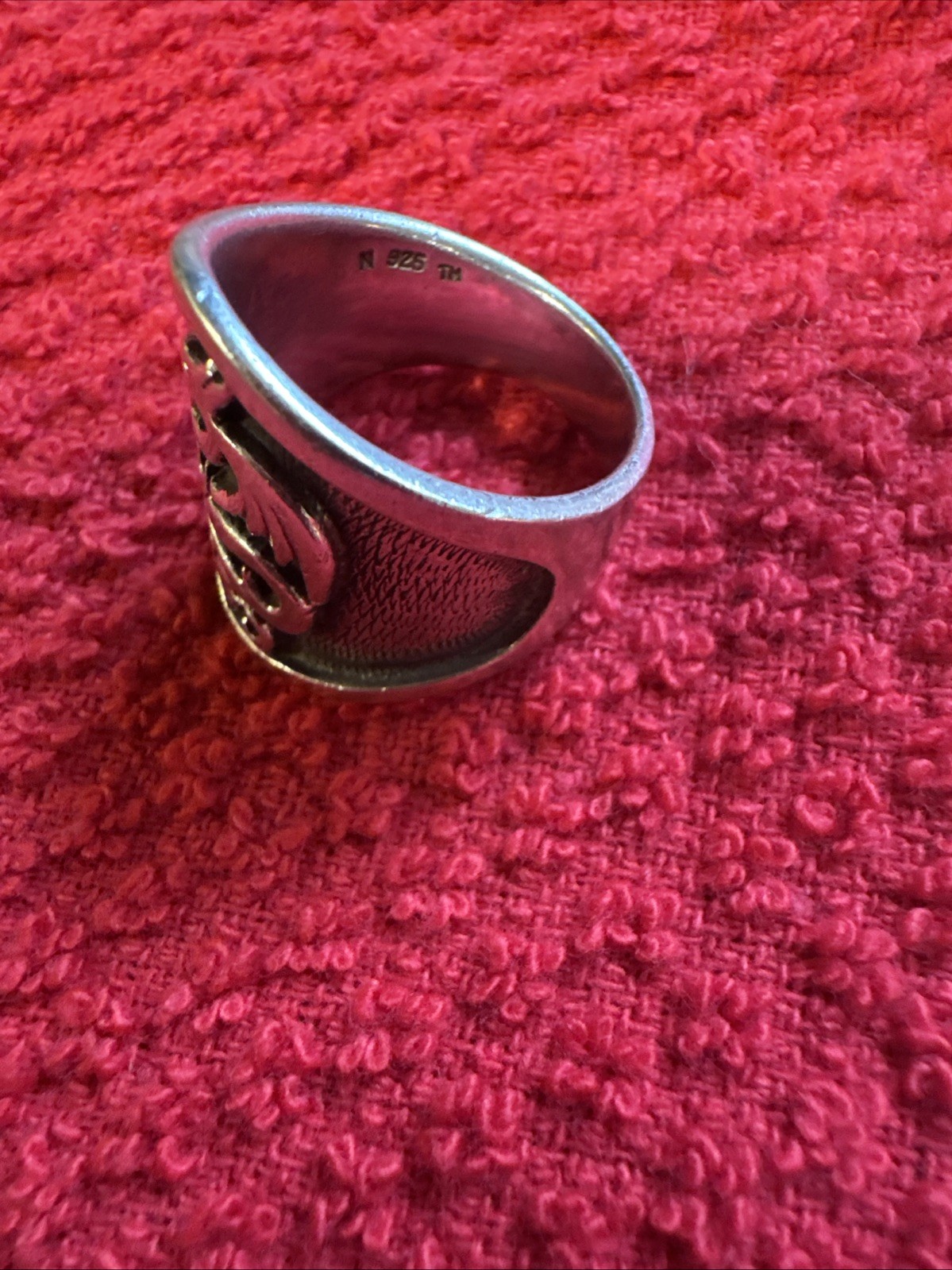 Bold, Vintage, Solid Sterling Silver Statement Ri… - image 3