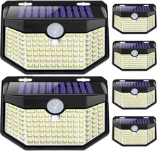 120 LED Outdoor Solar Lights with Motion Sensor and 3 Lighting Modes, IP65 Wa...