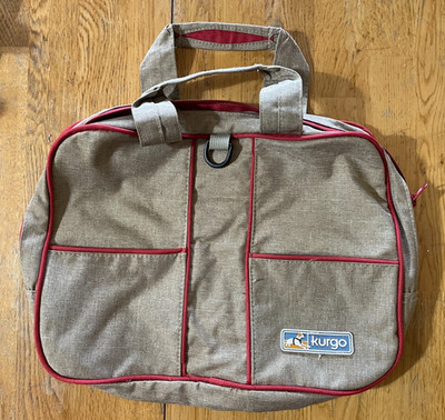 Kurgo Bag Dog Pets Travel Accessories Tote Zip-Up Tan 10'' x 13.5'' Handles