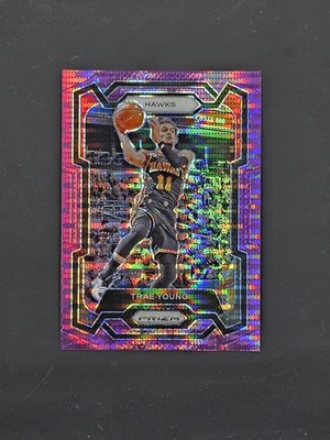 2023-24 Panini Prizm - Trae Young #3 Purple Pulsar Prizm /35