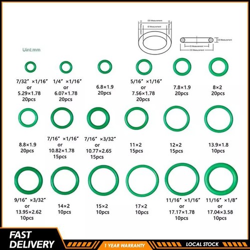 270× A/C System O-Ring Gasket Seals Washer Rapid Seal Car Compressor Repair Kit - Picture 1 of 3