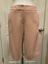 Rebecca Taylor Light Pink Bermuda Shorts With Lace Side Panels, Size 6