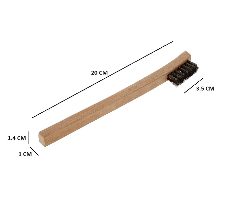 12 Pack Wire Brush Stainless Steel Wooden Handle 20cm Rust Removal Workshop DIY - Image 3 of 4