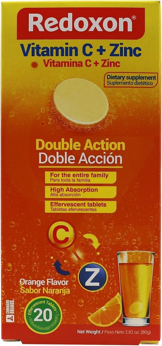 Redoxon Vitamin C + Zinc, Effervescent Tablets of Vitamin C and
