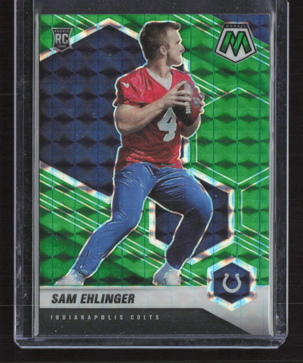 2021 Panini Mosaic #372 Sam Ehlinger Green Prizm