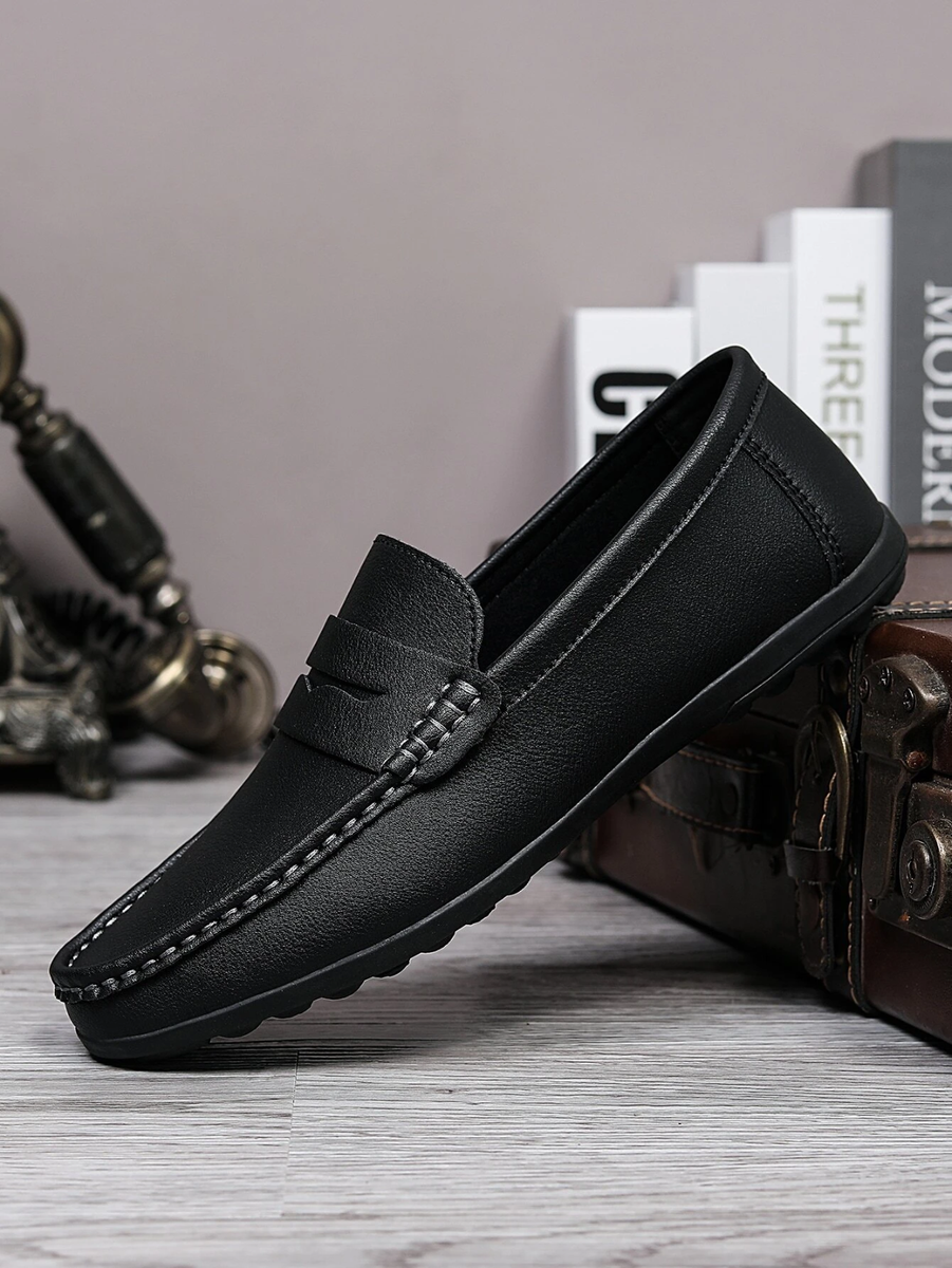 Zapatos Negros Mocasin de Hombres Casuales Formales Calzado Elegante  Masculino
