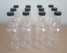 12 PCS - 12.6 oz Plastic Empty Bottles with Caps - 1 Dozen-12 Pack-NEW