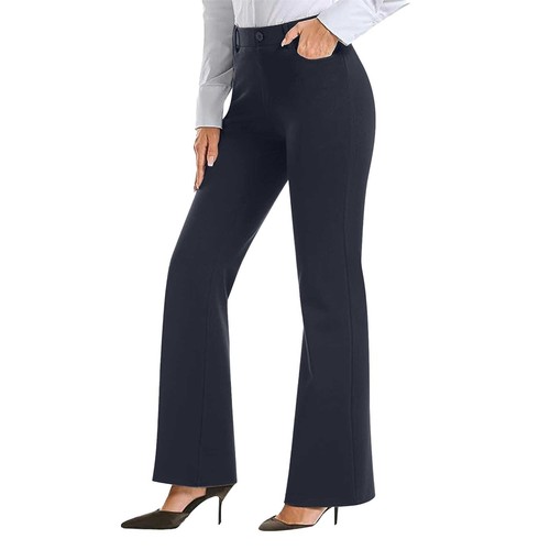 Women Office Pants Business Casual Work Pants with Pocket Pull On Regular Slacks - Picture 11 of 51