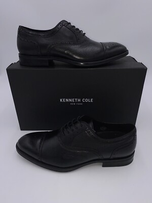 Kenneth Cole New York Square Toe Leather Lace Up Dress Shoes Black Mens 11.5 $_57.JPG?set_id=880000500F main image 4