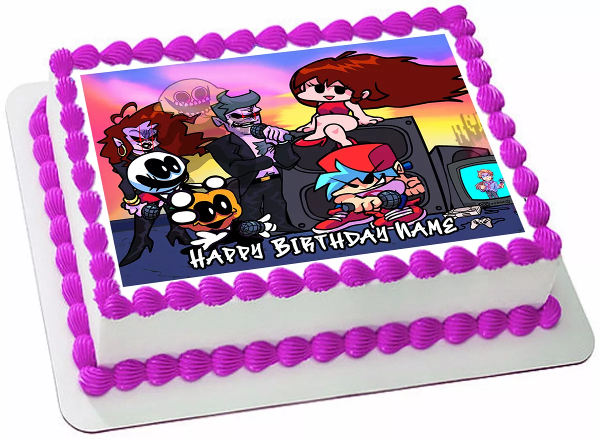 Video Gamer FNAF Freddys LOLbit Image Edible Birthday Cake Topper