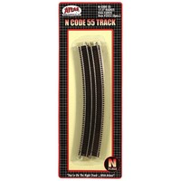Atlas 2022 N Scale Code 55 17.5 Radius Curved Track (6) Nickel Silver & Brown on sale Atlas 2022 N Scale Code 55 17.5 Radius Curved Track (6) Nickel Silver & Brown on sale