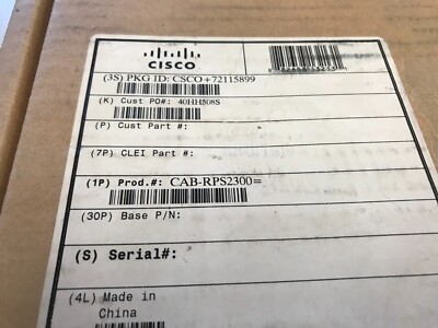 Cisco 72-4387-01 CAB-RPS2300 Interconnect RPS Power Cable - 1.5 Meter - New