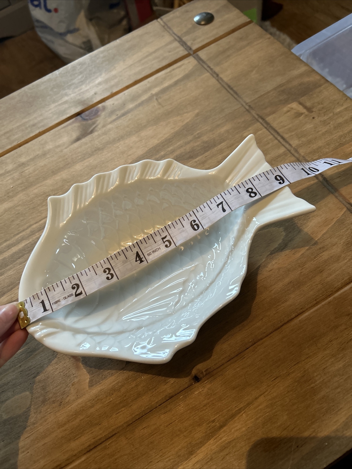 Large White Ceramic Fish Platter Bowl eBay