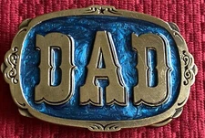 DAD FATHER GIFT VINTAGE 1985 BELT BUCKLE THE GREAT AMERICAN BUCKLE COMPANY USA