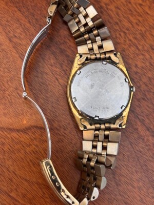VINTAGE MEN'S SEIKO PRESIDENTIAL QUARTZ DAY-DATE GOLD WRIST WATCH