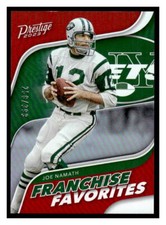 2023 Panini Prestige #FF-3 Joe Namath Franchise Favorites Xtra Points Red #/399