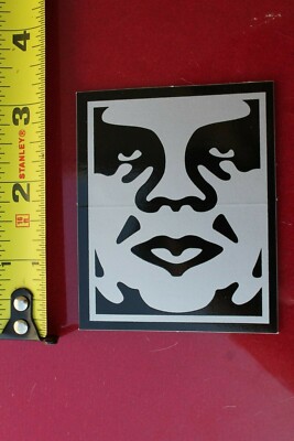 OBEY Shepard Fairey Andre Giant Misfits Silver Skull Punk Surf Skate Art STICKER