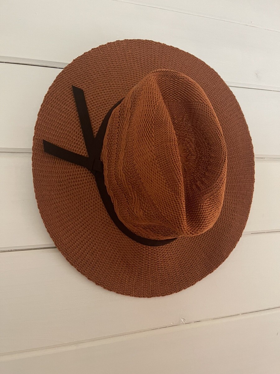 TREASURE & BOND Wide Brim Braided Sun Hat Dark Orange NWT | eBay display picture 1