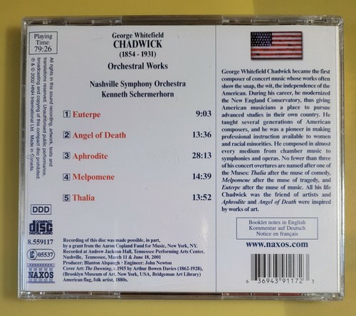 George Whitefield Chadwick: Orchestral Works Nashville SO & Schermerhorn SEALED - Picture 2 of 3