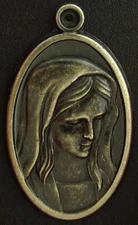 Vintage Mary Medal Religious Holy Catholic