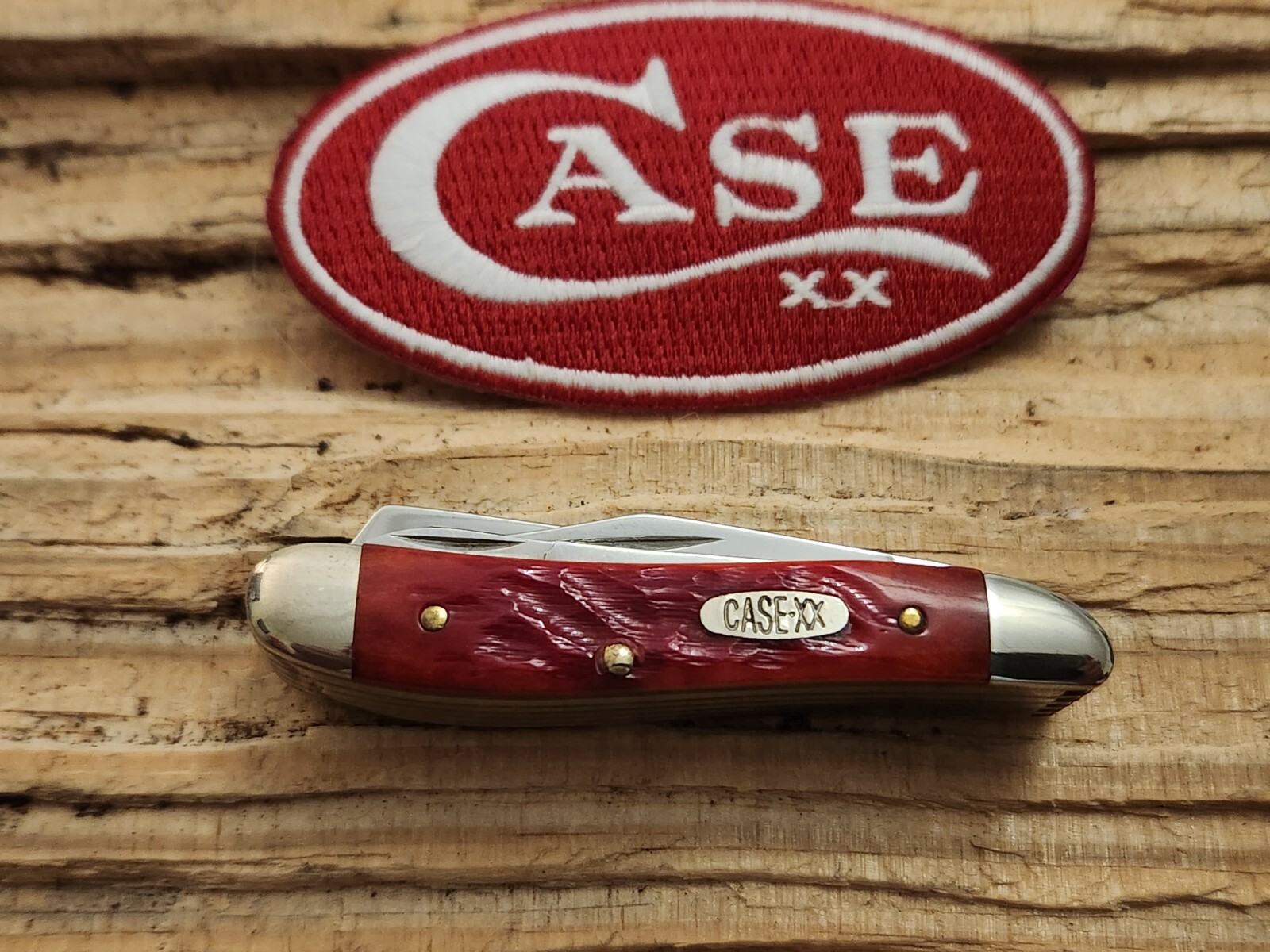 AWESOME 1996 CASE XX VINTAGE RED BONE BIG NUT 5 BLADE PEANUT KNIFE eBay