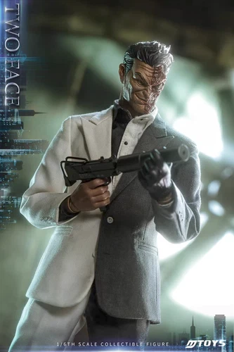 New MTOYS MS013 1/6 Batman Two Face Action Figure Model Double Heads in stock - Imagen 11 de 13