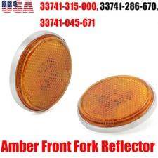 Pair Amber Front Fork Reflector For Honda S90...
