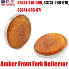 Pair Amber Front Fork Reflector For Honda S90 Z50A SL125 CT70 Z50A Mini Trail