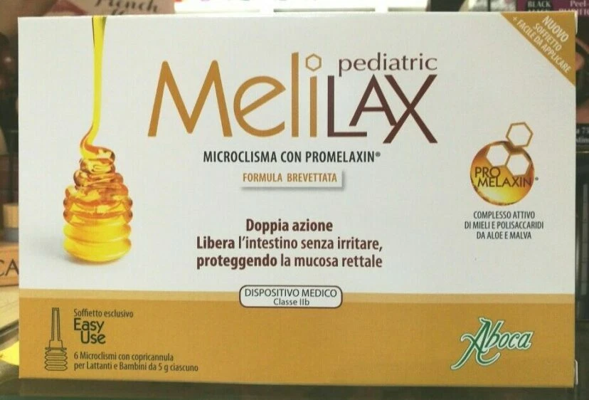 MELILAX pediatric ABOCA 6 microclismi per lattanti e bambinida 5 g ciascuno