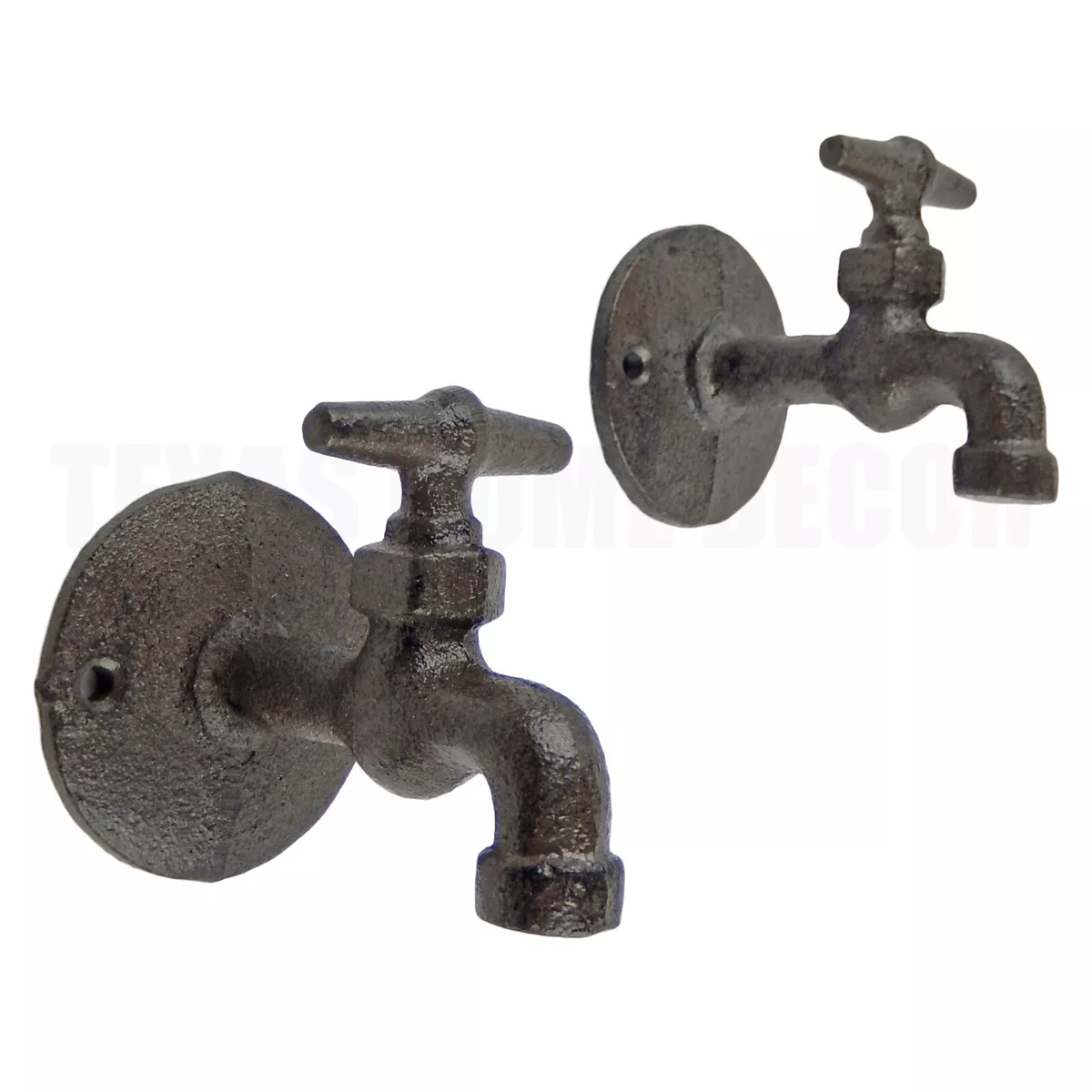 Iron faucet on sale wall hooks