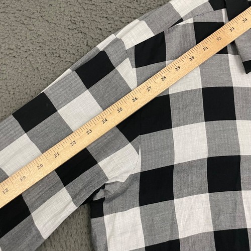 Jared Lang After Hours Shirt Mens 2XL Black White Check Long Sleeve Casual Dad - Picture 4 of 10