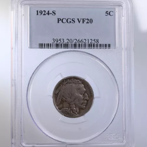 1924-S Buffalo 5C NGC Certified VF20